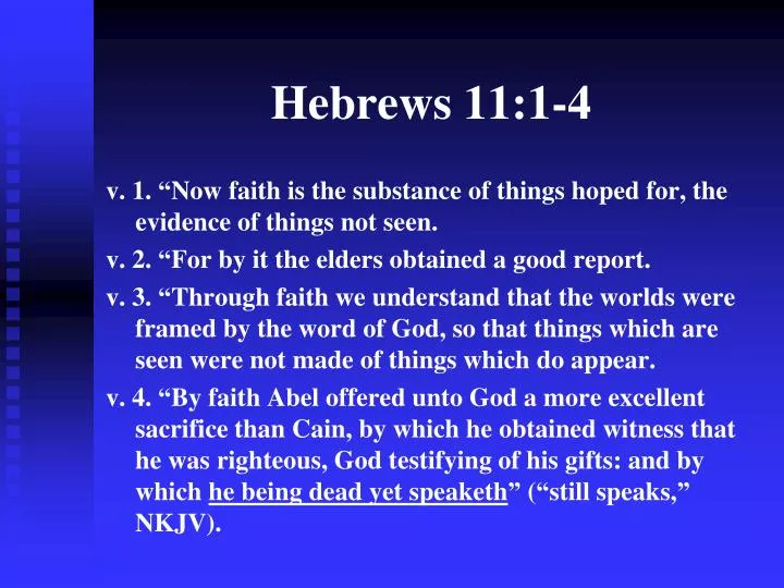 hebrews 11 1 4