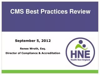 CMS Best Practices Review
