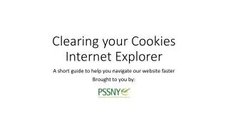 Clearing your Cookies Internet Explorer