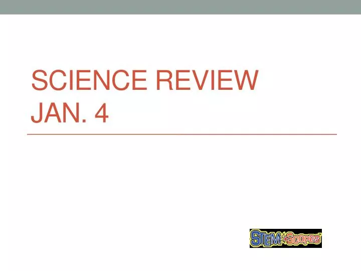 science review jan 4