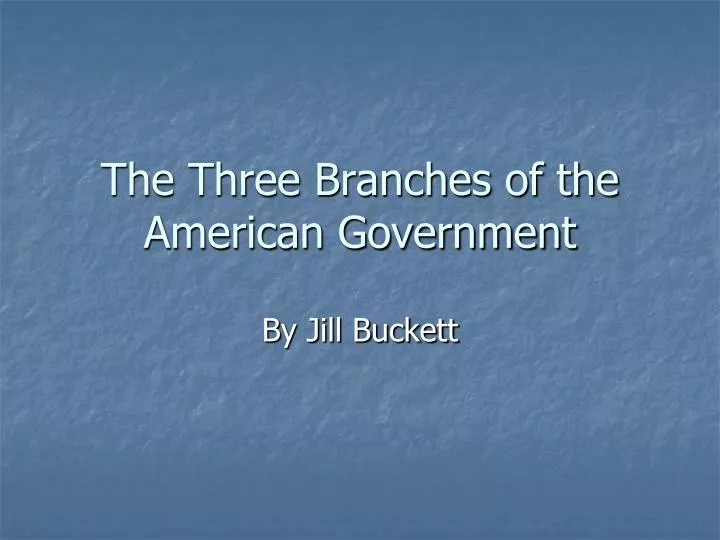 the three branches of the american government