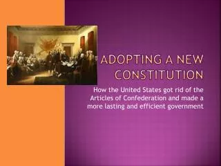 Adopting a new Constitution