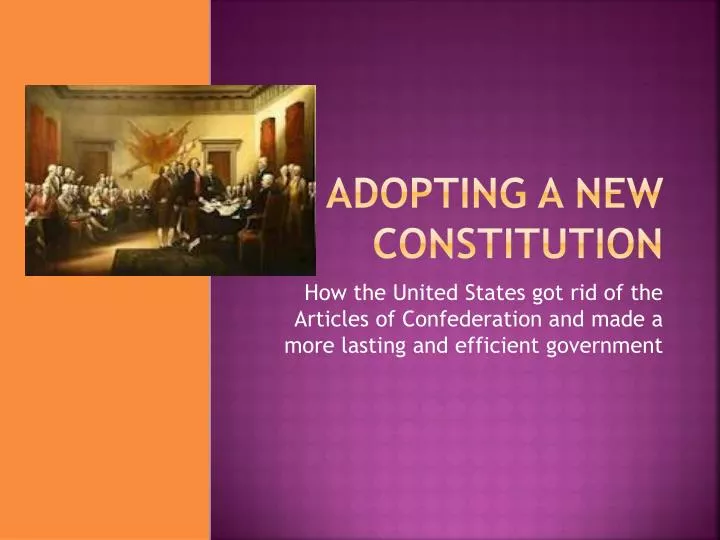adopting a new constitution