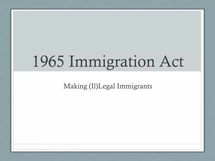 1965 immigration act