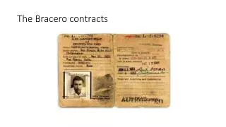 The Bracero contracts