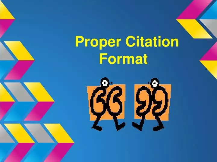 proper citation format