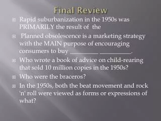 Final Review