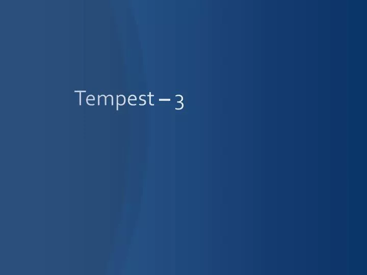 tempest 3