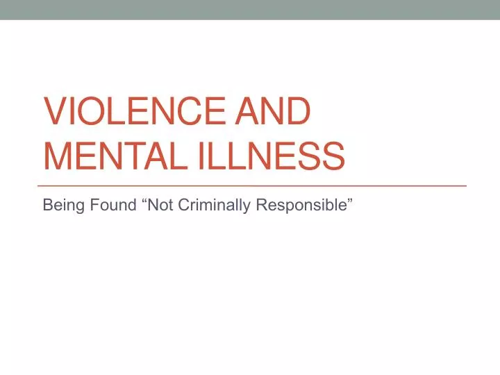 violence and mental illness