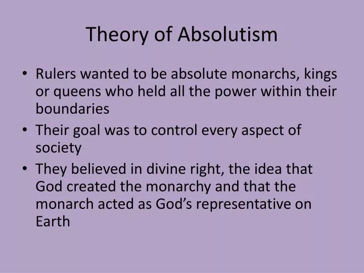 theory of absolutism