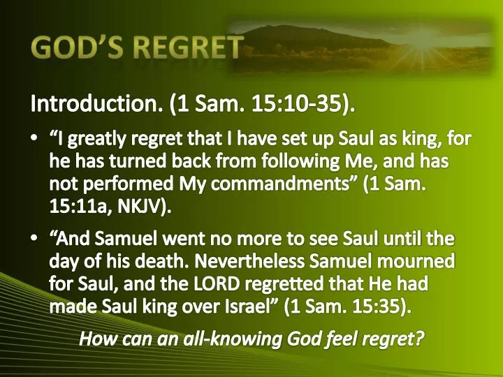 god s regret