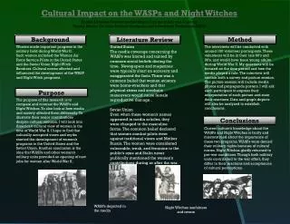 Cultural Impact on the WASPs and Night Witches