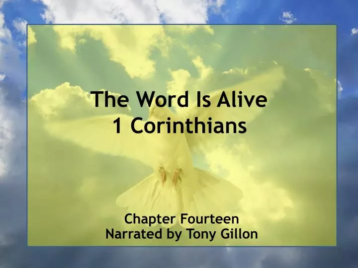 the word is alive 1 corinthians