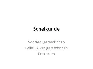 scheikunde