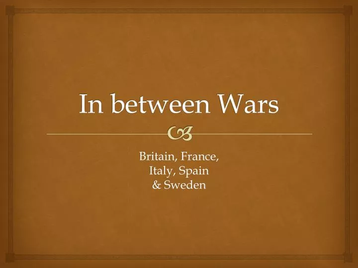 in between wars
