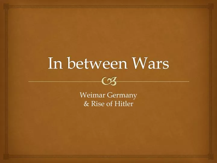 in between wars