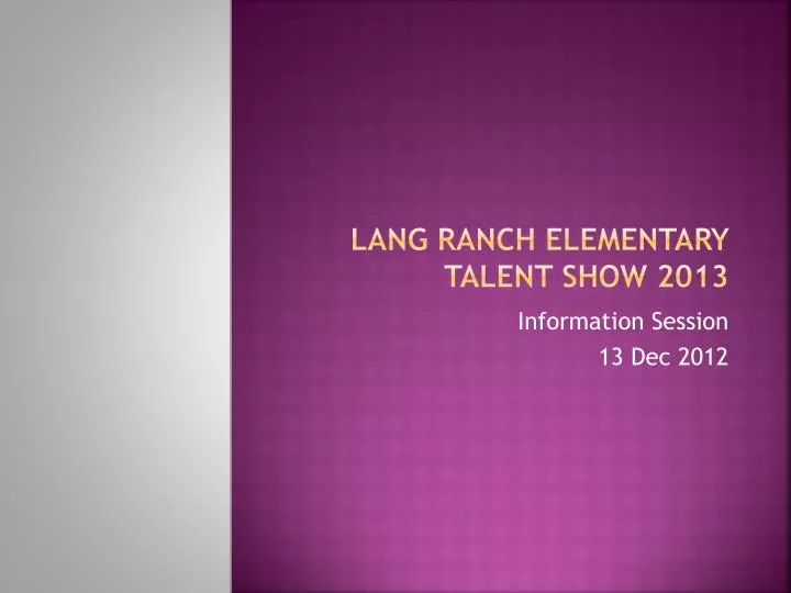 lang ranch elementary talent show 2013