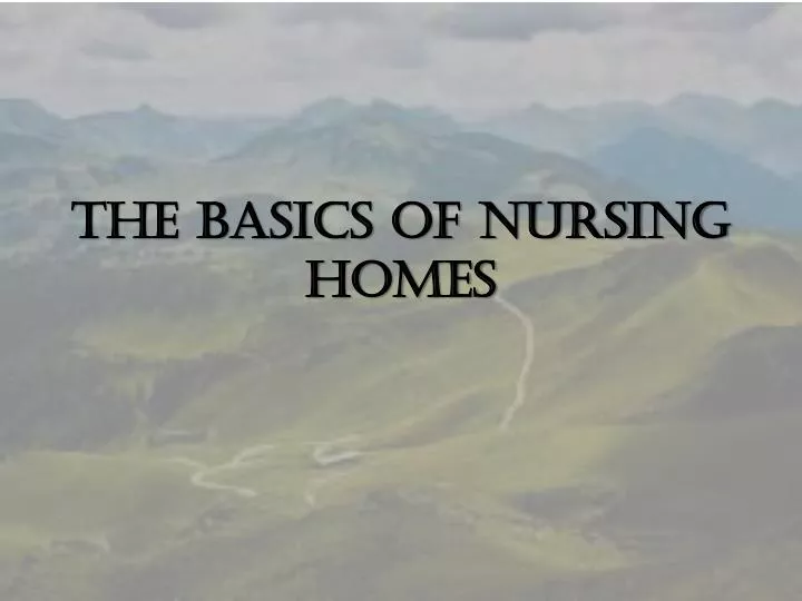 the basics of nursing homes