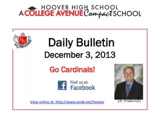Daily Bulletin December 3, 2013