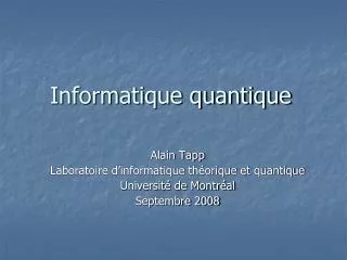 informatique quantique
