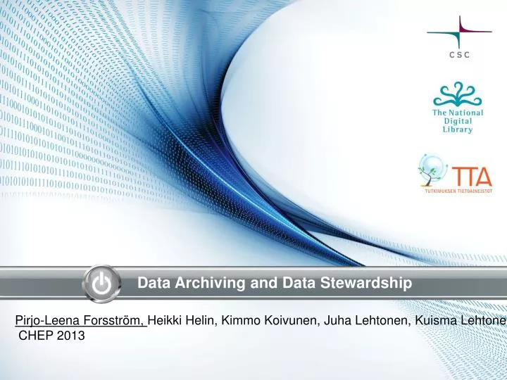 data archiving and data stewardship