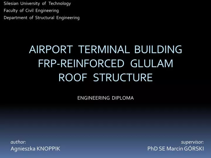 airport terminal building frp reinforced glulam roof structure