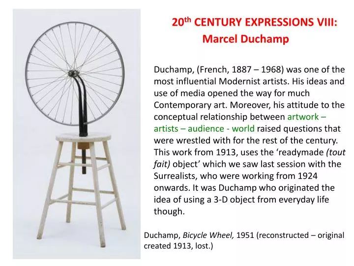 20 th century expressions viii marcel duchamp