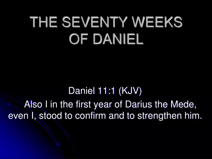 the seventy weeks of daniel