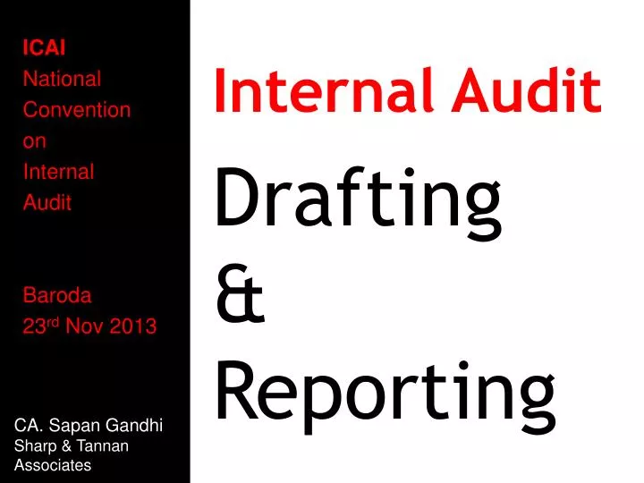 icai national convention on internal audit baroda 23 rd nov 2013