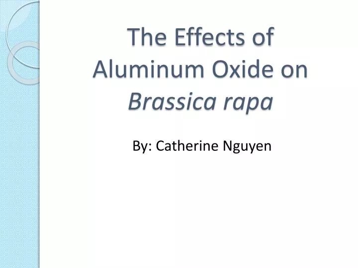 the effects of aluminum oxide on brassica rapa