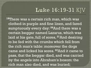 Luke 16:19-31 KJV