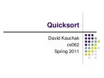 Quicksort - slide 1