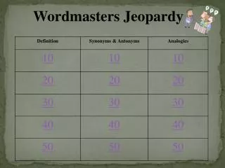 Wordmasters Jeopardy