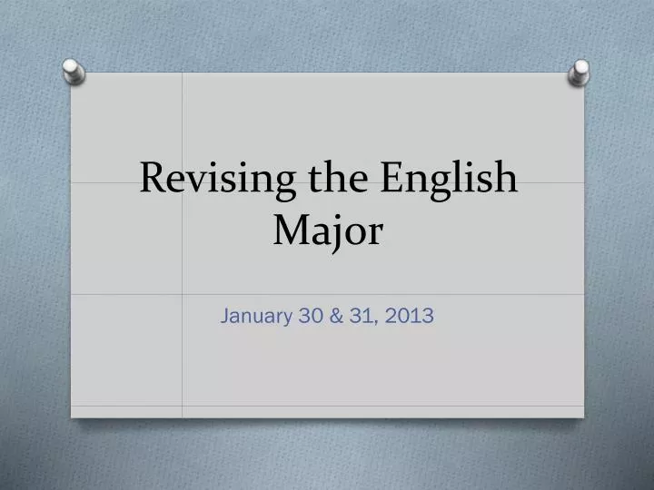 revising the english major