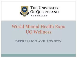 World Mental Health Expo UQ Wellness
