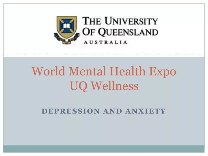 world mental health expo uq wellness