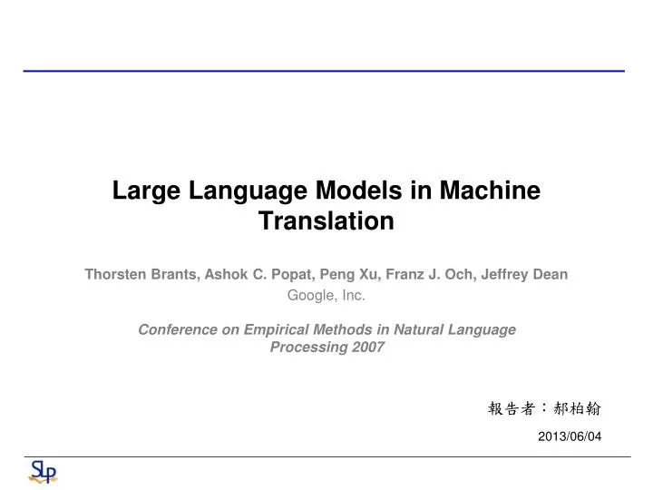 large language models in machine translation