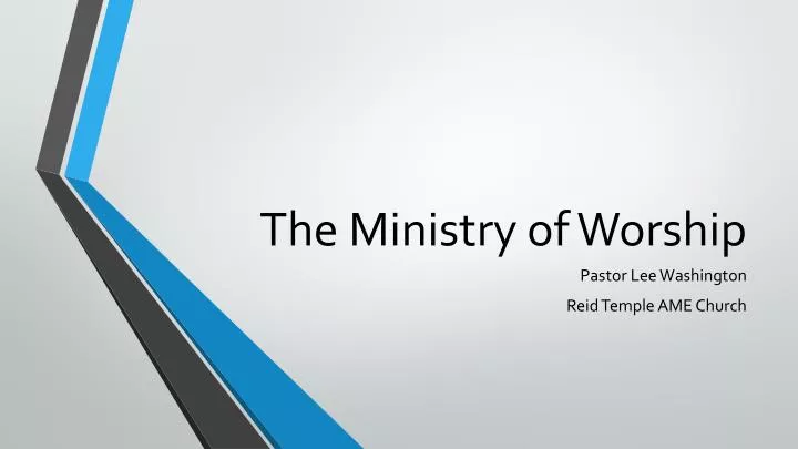 the ministry of worship