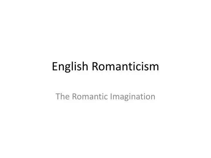 english romanticism