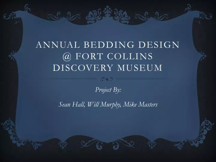 annual bedding design @ fort collins discovery museum