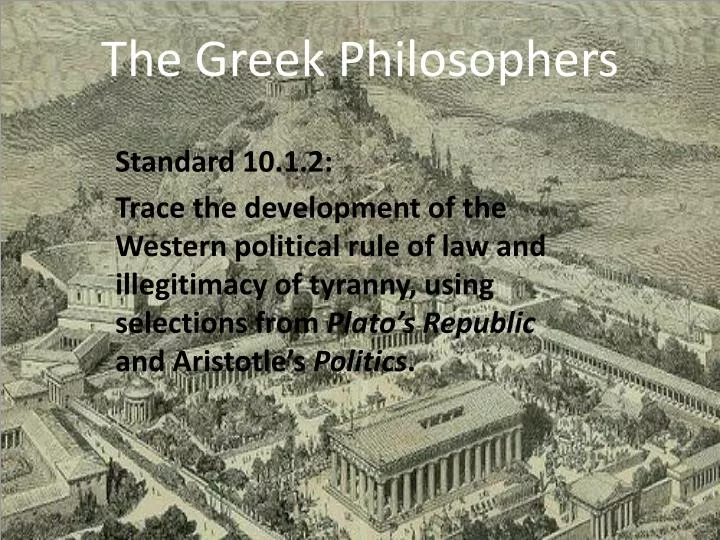 the greek philosophers