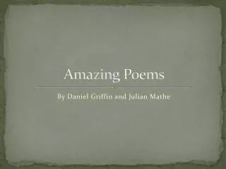 Amazing Poems