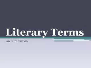 Literary Terms