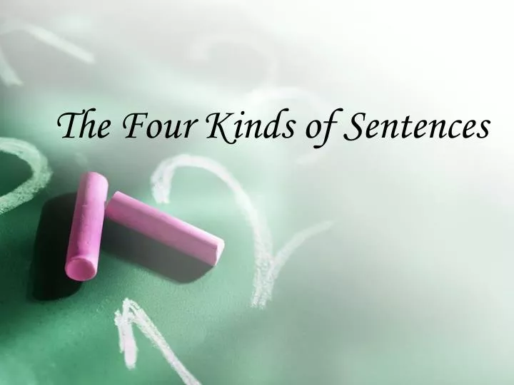 the four kinds of sentences