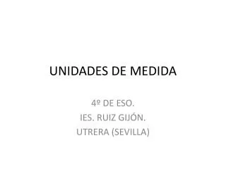 unidades de medida