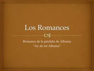 los romances