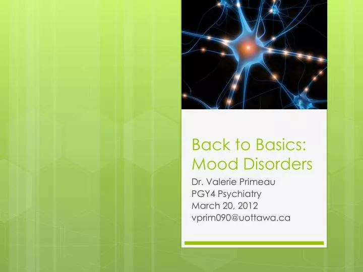 back to basics mood disorders