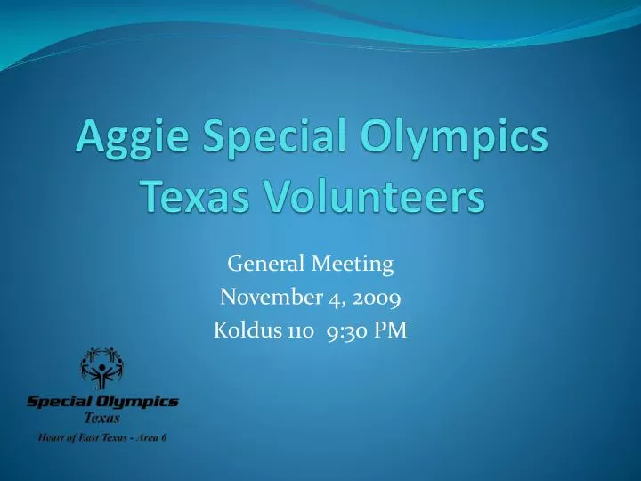 aggie special olympics texas volunteers