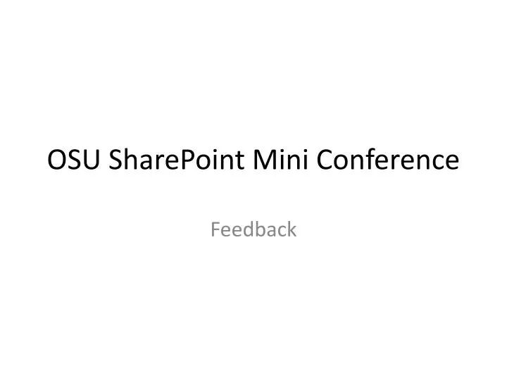 osu sharepoint mini conference