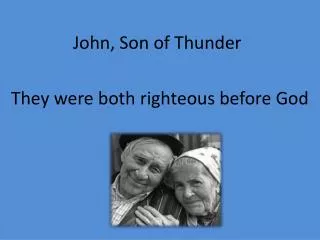 John, Son of Thunder